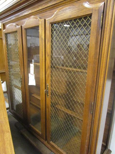 Two Piece Lighted China Cabinet