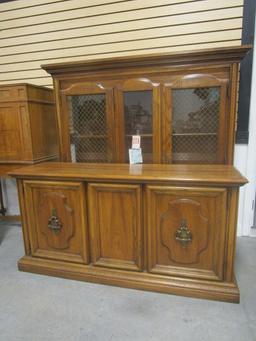 Two Piece Lighted China Cabinet