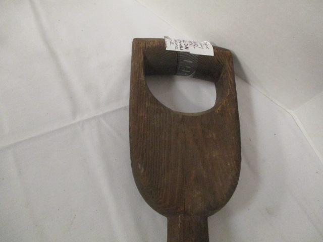 Antique Mining Shovel with Wood Handle