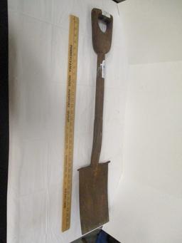 Antique Mining Shovel with Wood Handle