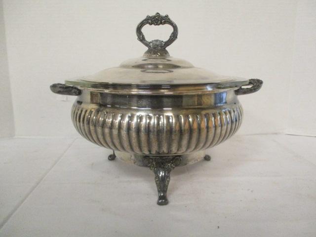 Sheridan Silver Co. Electric Chafing Dish with Pyrex Glass Dish