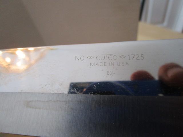 Cutco No. 1722 Butcher Knife and No. 1725 French Chef Knife