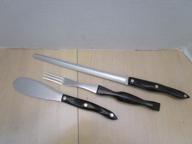 Cutco No. 1768 Spatula Spreader Knife, No. 1726 Turning Fork and No. 1724 Slicer Knife