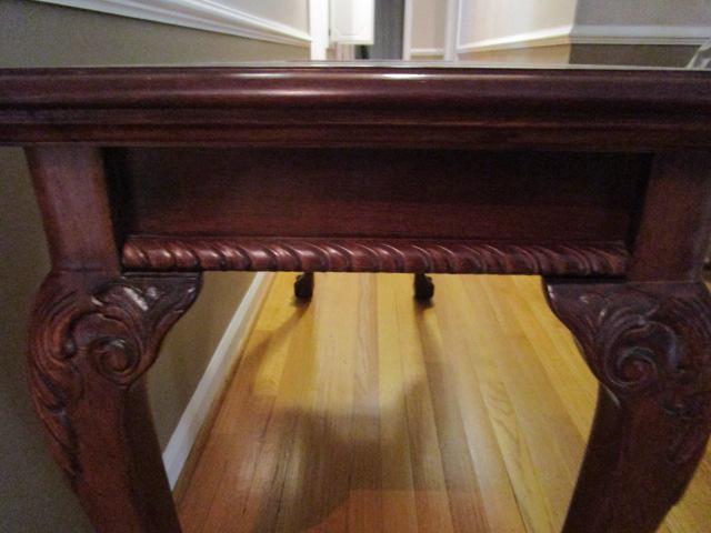 Wood Sofa/Console Table with Ball and Claw Feet