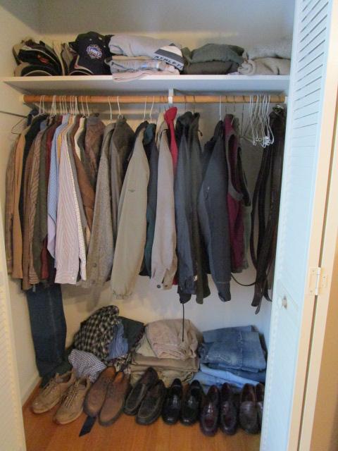 Closet Contents of NICE Name Brand Men's Clothes, Jackets, Shoes, Hats and