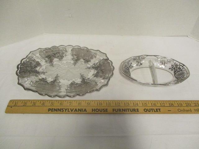 Silver Over Divided Dish and Plate