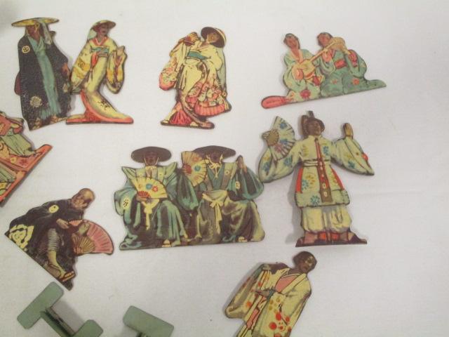 Circa 1910 "The Mikado" Paper Dolls with Stands