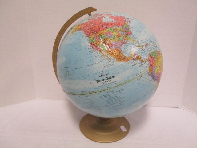 Vintage 12" Reploge World Nation Series Globe