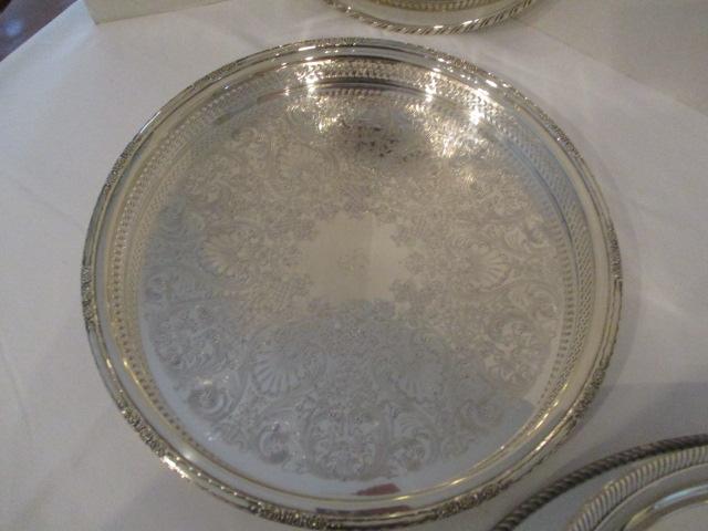 Five Silverplated Trays