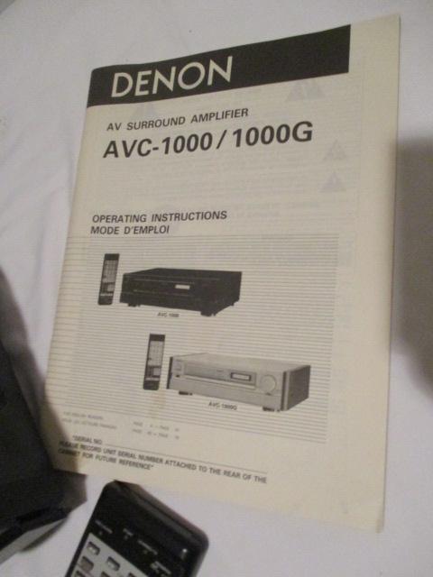 Denon AVC-1000 AV Surround Amplifier with Remote and Manual