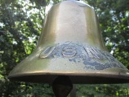 Brass "USN" Bell with Aluminum Mounting Bracket