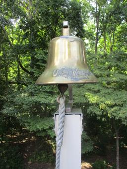 Brass "USN" Bell with Aluminum Mounting Bracket