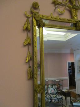 Elaborate Gold Framed Beveled Mirror