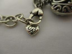 Brighton Silverplated Bracelet with Heart Charm
