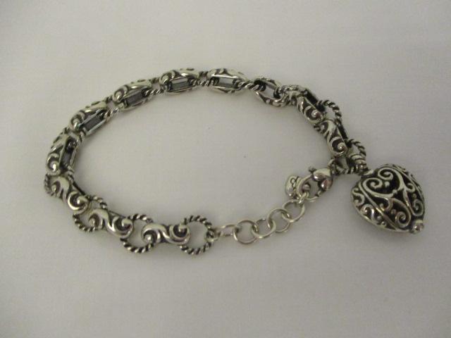 Brighton Silverplated Bracelet with Heart Charm