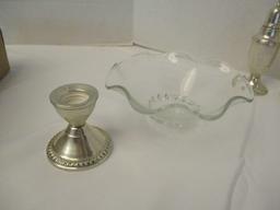 Duchin Weighted Sterling Silver Compote with Glass Bowl, Pair of Reed & Barton