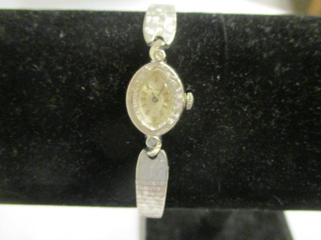 1965 Bulova 14K White Gold Ladies Watch