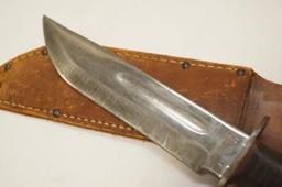 WWII Fighting Knife w/ Scabbard - RH PAL 36