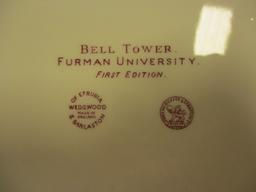Two Wedgwood Collector's Plates-"Bell Tower Furman University First Edition"