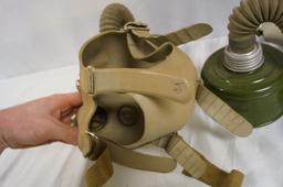 3 Vintage Soviet RUssian (PDF-D) USSR Civilian Child Gas Mask with Filters