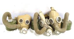 3 Vintage Soviet RUssian (PDF-D) USSR Civilian Child Gas Mask with Filters