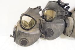 3 US M17 and 2 M17A1 & A2 Gas Masks