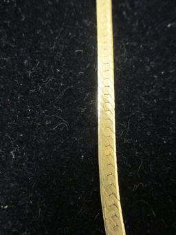 14k Gold 22" Herringbone Chain- Few Kinks