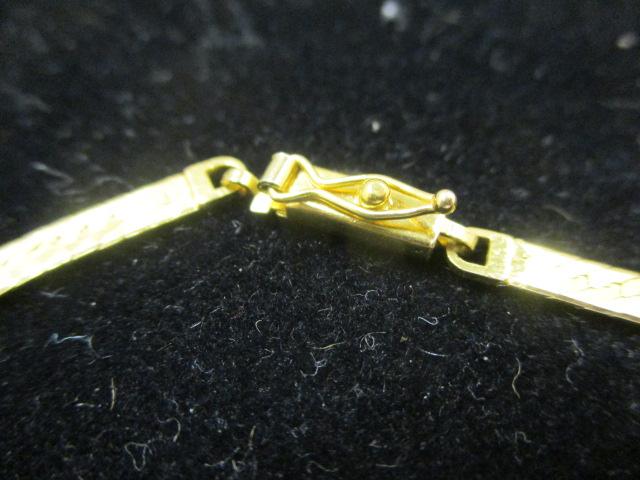 14k Gold 22" Herringbone Chain- Few Kinks