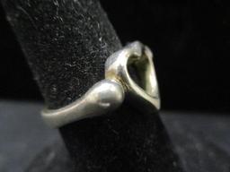 Sterling Silver Heart Ring marked " Tiffany & Co" -Size 7