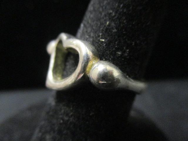 Sterling Silver Heart Ring marked " Tiffany & Co" -Size 7