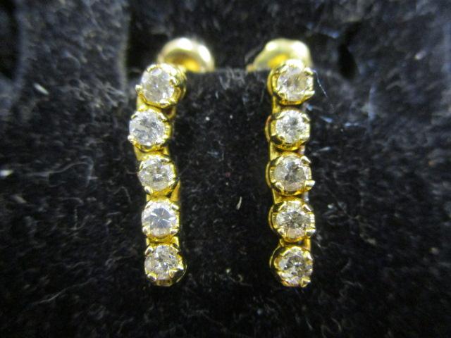 14k Gold  1/2 cttw Diamond Earrings