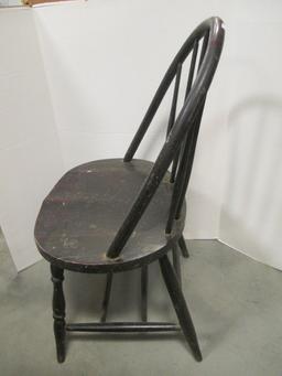 Dark Finish Wood Windsor Style Chair