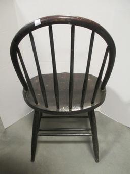 Dark Finish Wood Windsor Style Chair
