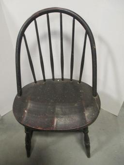 Dark Finish Wood Windsor Style Chair