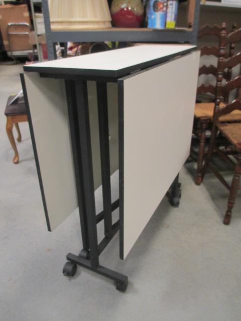 Metal Frame Gateleg Table with Laminate Top