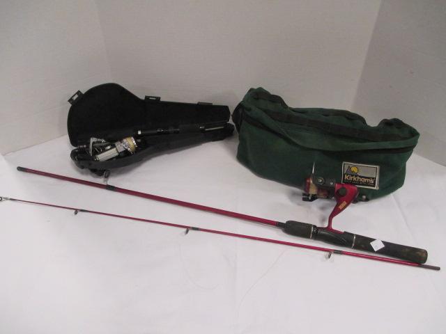 Daiwa Minispin Rod & Reel in Case, Zebco Rod & Reel, Kirkham's