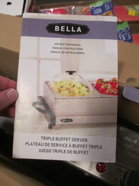 Bella Triple Buffet Server & Warming Tray