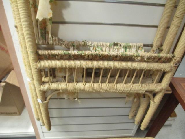 Vintage Wicker Folding Screen Panels