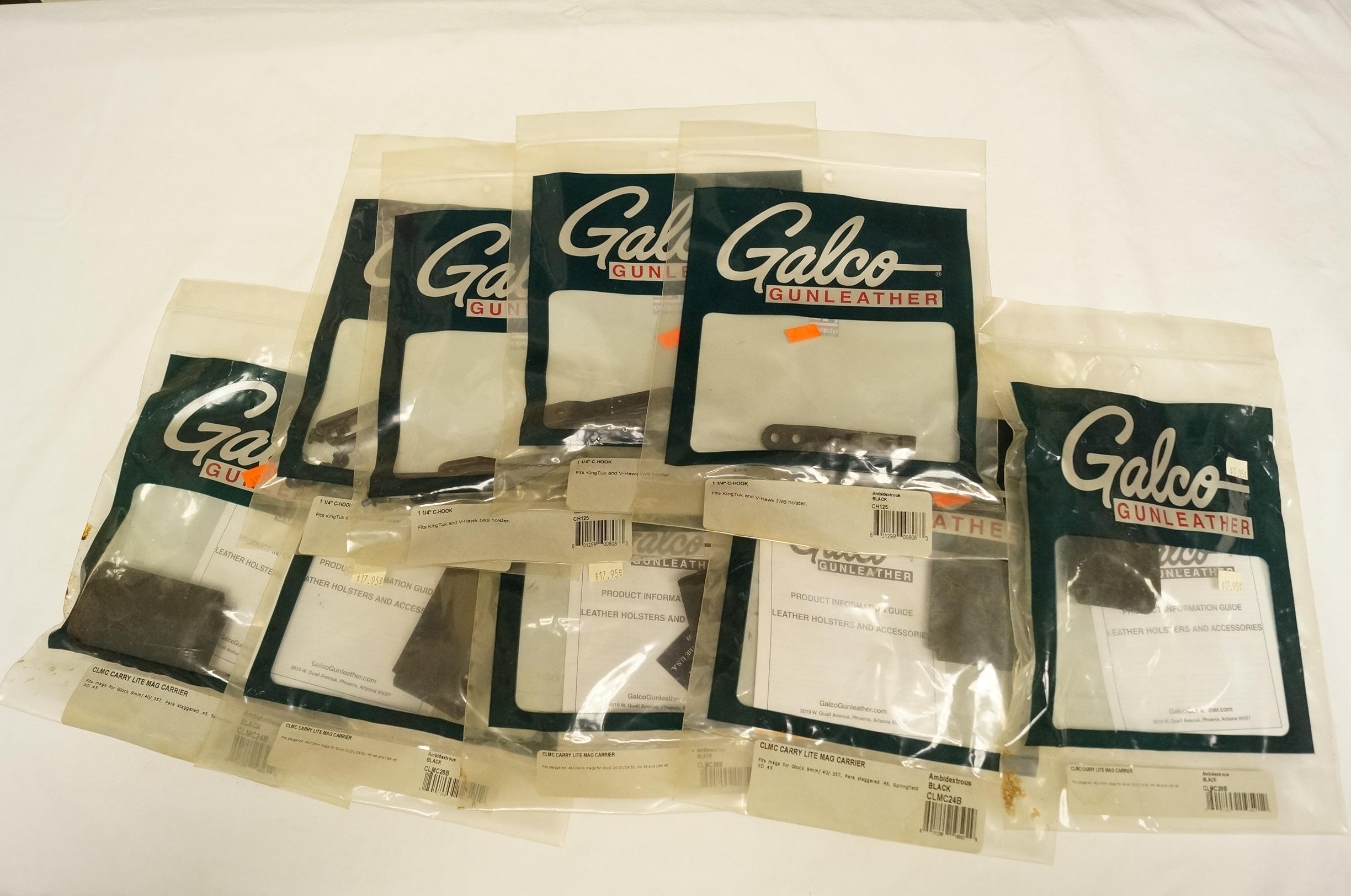 NIB Galco Gunleather - (4)1.25" C-Hooks & (5)CLMC Carry Lite Mag Carriers