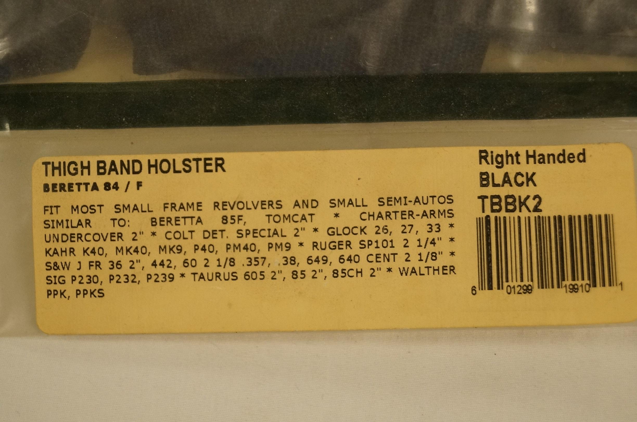 NIB Galco Gunleather - TBBK2 - Thigh Band Holster - Beretta 84/F