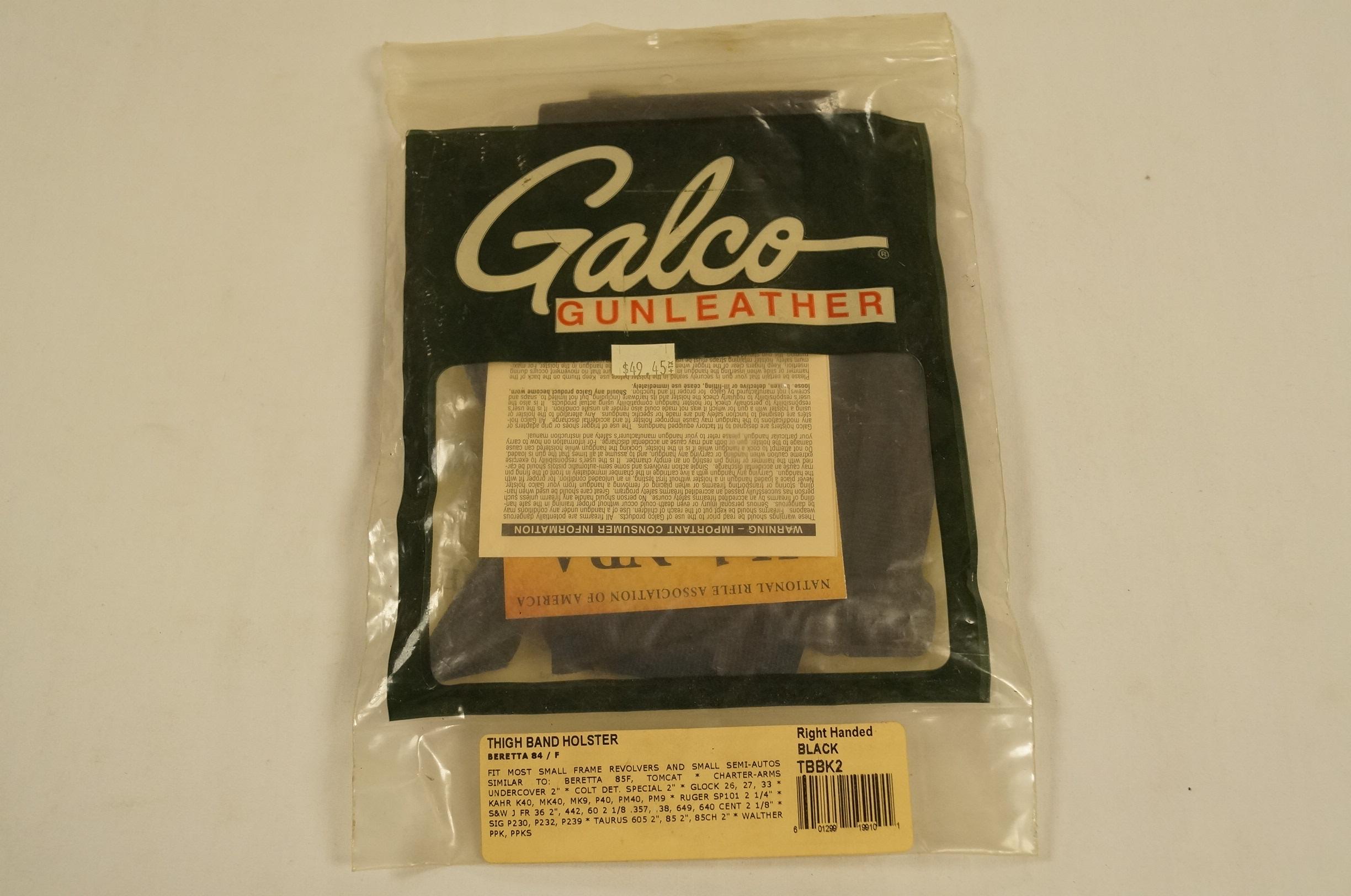 NIB Galco Gunleather - TBBK2 - Thigh Band Holster - Beretta 84/F