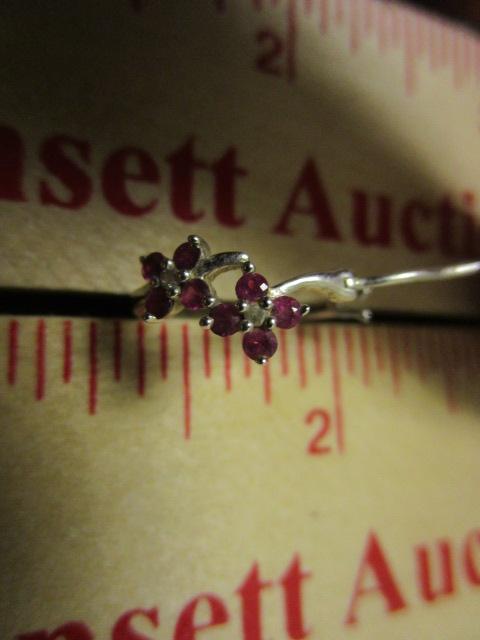 14k White Gold Ruby Earrings