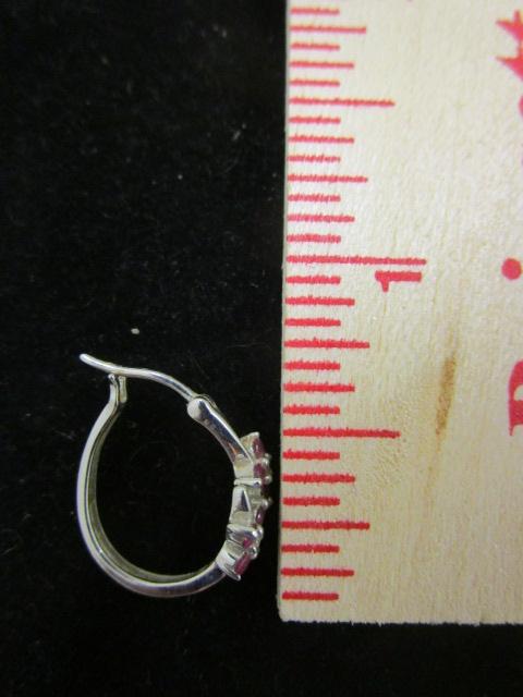 14k White Gold Ruby Earrings