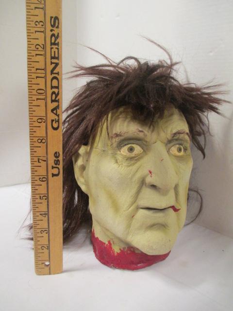Latex Severed Male Head Halloween Party Decoration