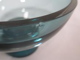 Marquis by Waterford Green Glass Pedestal Base Bowl