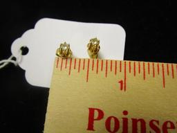 14k Gold Diamond Stud Earrings