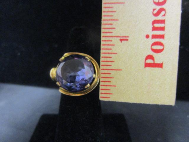 14k Gold Amethyst Ring- Size 6.5