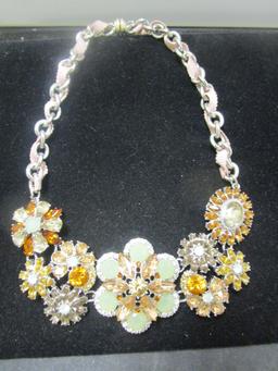 Bold Rhinestone Necklace w/ Magnetic Closure