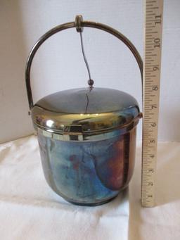 Silverplate Ice Bucket with Glass Insert