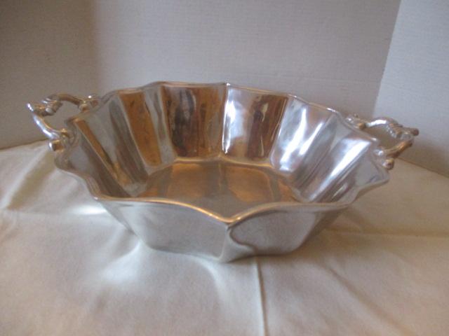 Large Pewter Salad/Service Bowl